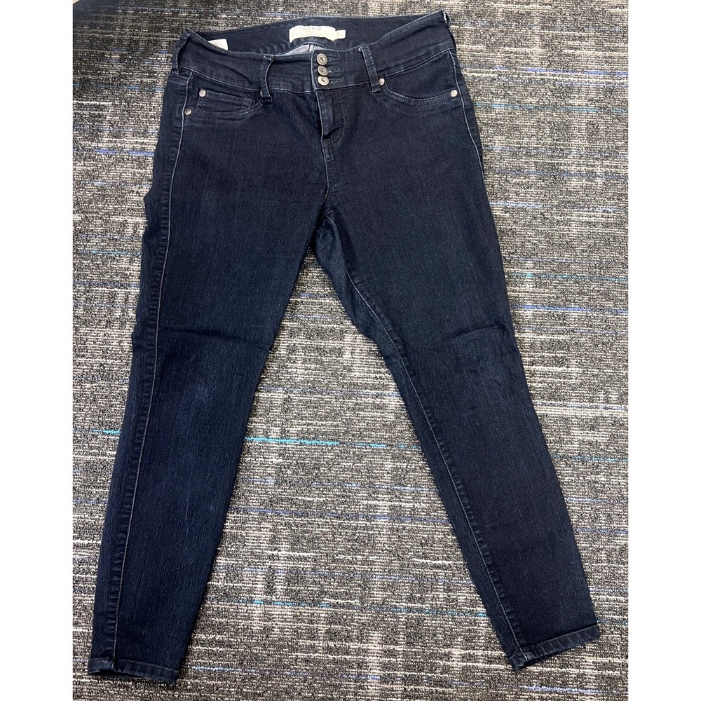 Torrid Denim Super Stretch Jeggings Womens Size 12‎ Short Rinse Dark Blue 34X36